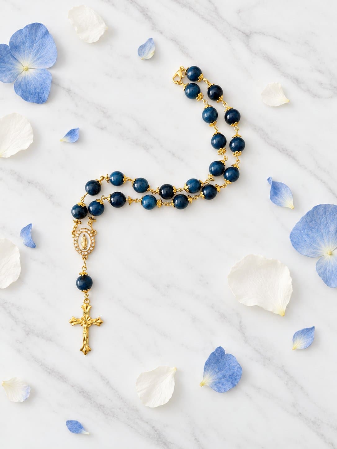 Deep Blue Car Rosary