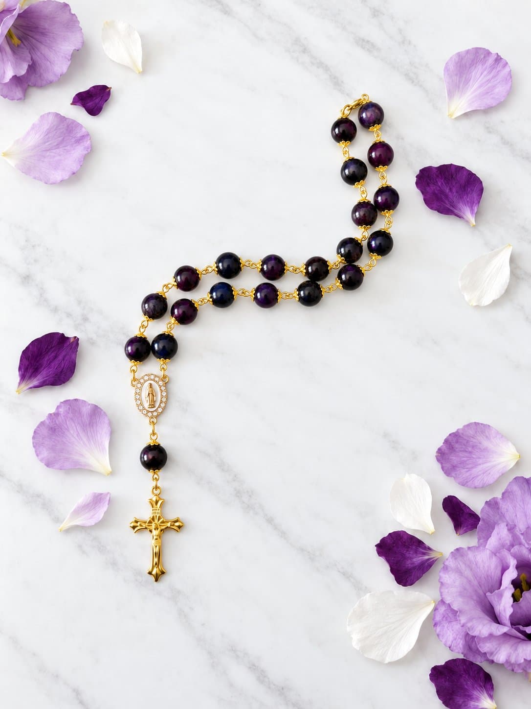 Purple Car Rosary