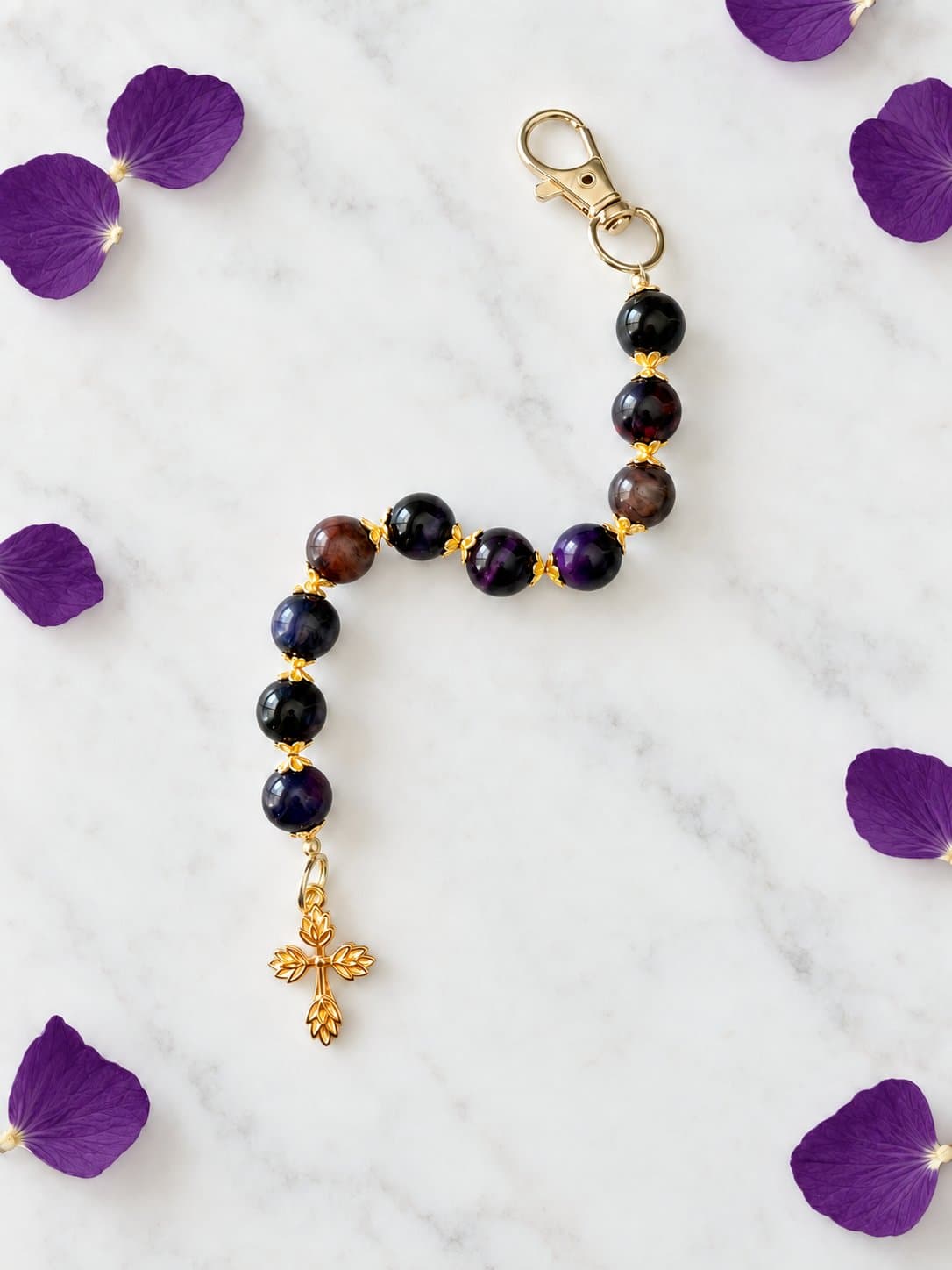 Purple Purse/Keychain Rosary
